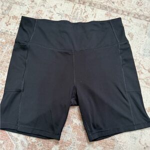 High-Rise Black Women's Active Bike Shorts